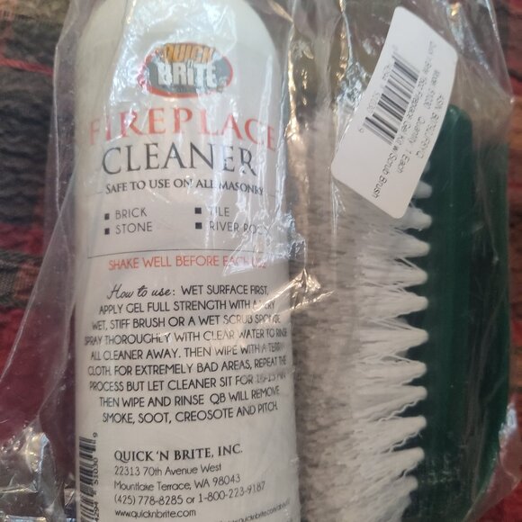 Quick N Brite Fireplace Cleaner with Scrub Brush - Picture 2 of 6
